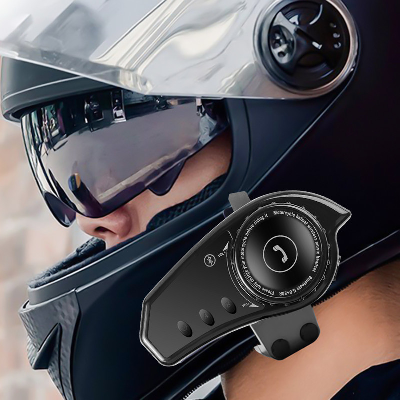 BT35 Motorkerékpár Bluetooth sisak fejhallgató 800 mAh akkumulátor, vízálló kerékpáros zajcsökkentő fülhallgató zseblámpával FM rádió