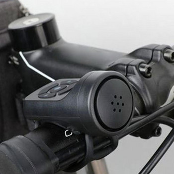 1X Ηλεκτρικό Κόρνα Ποδηλάτου Μαύρο ABS USB Επαναφορτιζόμενο Κουδούνι Ποδηλασίας Κουδούνι ηχείου Δαχτυλίδι ηχείου Δαχτυλίδι συναγερμού τιμονιού Αξεσουάρ ποδηλάτου