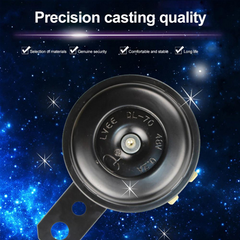 Univerzális 12V/48V autókürt motorkerékpár elektromos kürt figyelmeztető hangos 105dB cserekürt készletek robogókhoz Mopedek ATV-k Dirt Bike