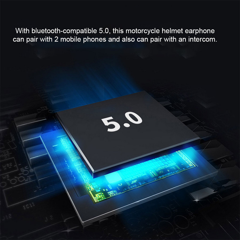 Motorkerékpár-sisak vízálló vezeték nélküli fejhallgató-navigációs újratölthető Bluetooth-kompatibilis motoros kellékek