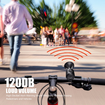 Scooter Bike Electronic Loud Horn 120Db Προειδοποίηση Ασφάλεια Ηλεκτρικό τιμόνι ποδηλάτου Συναγερμός Κουδούνι Αξεσουάρ ποδηλασίας Αδιάβροχο