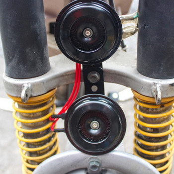 Универсален мотоциклетен електрически клаксон 12V 48V 60V 1.5A 110db Водоустойчив кръгъл силен клаксон високоговорител за скутер мотопед Dirt Bike ATV