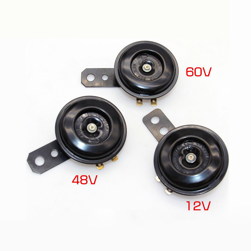 Univerzális motorkerékpár elektromos kürt 12V 48V 60V 1.5A 110db vízálló kerek hangos hangszóró robogó moped Dirt Bike ATV-hez