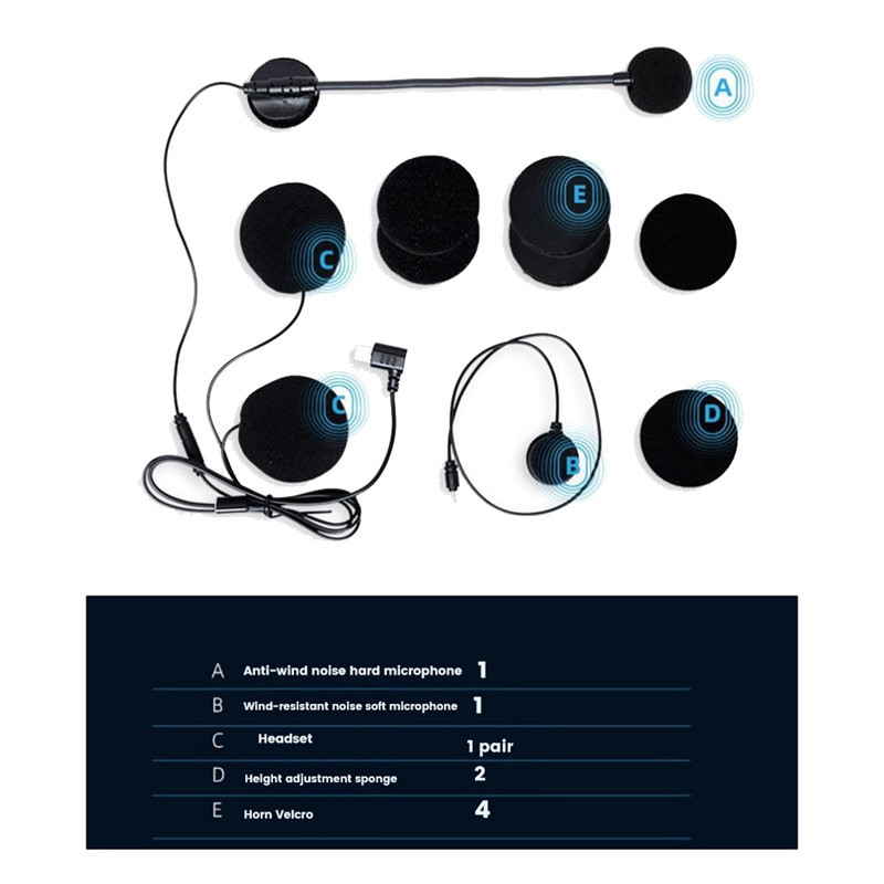 Sisak Bluetooth fejhallgató Motorkerékpár Bluetooth fejhallgató fülhallgató C típusú interfész mikrofon