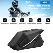 Bluetooth 5.0 motoros sisak fejhallgató FM rádió vezeték nélküli kihangosító hívás vízálló fülhallgató MP3 zajszűrő zenelejátszó