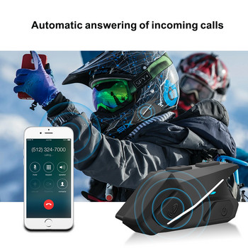 Bluetooth 5.0 Слушалки за мотоциклетна каска FM радио Безжично обаждане със свободни ръце Водоустойчиви слушалки MP3 Музикален плейър с шумопотискане