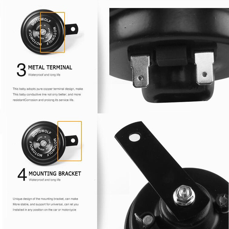 Motorkerékpár Horn Loud 12V 110DB Vízálló YAMAHA vstar 650 bws 100 r1 2003 farol tracer 900 fjr 1300 raptor 660 sr 250 fz25