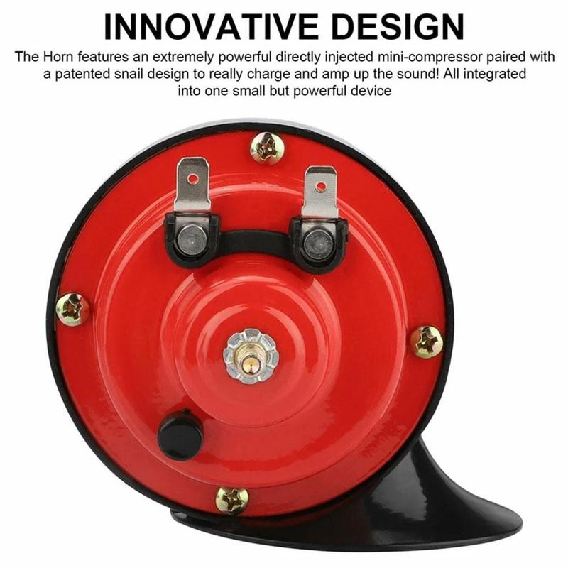 Fekete kiváló minőségű univerzális 150DB vonatkürt motorkürt elektromos motorkerékpárokhoz A legerősebb a piacon