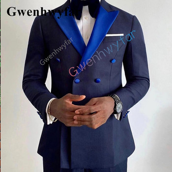 Gwenhwyfar Tailored Made Trendy Style Groom Tuxedo Shal Lapel Мъжки костюм 2 бр. за сватбени комплекти Blzaer Terno Masculino Completo