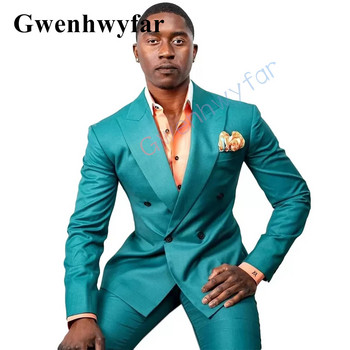 Gwenhwyfar Tailored Made Trendy Style Groom Tuxedo Shal Lapel Мъжки костюм 2 бр. за сватбени комплекти Blzaer Terno Masculino Completo