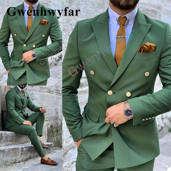 Gwenhwyfar Tailored Made Trendy Style Groom Tuxedo Shal Lapel Мъжки костюм 2 бр. за сватбени комплекти Blzaer Terno Masculino Completo