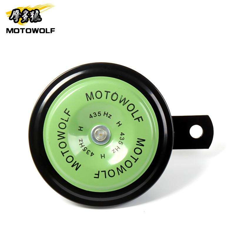 1 db Motorkürt Moto Trombita 12V Fekete Hangos 110db Moped Dirt Bike Elektromos Jármű Robogó Légkürt Motoros Klasszikus Kürt