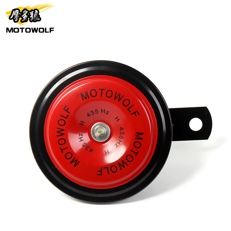 1 db Motorkürt Moto Trombita 12V Fekete Hangos 110db Moped Dirt Bike Elektromos Jármű Robogó Légkürt Motoros Klasszikus Kürt