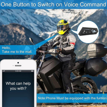 Bluetoothes Мотоциклетни каски Слушалки Безжичен домофон за мотоциклет Високоговорител Слушалки за дълъг режим на готовност Стерео музика и глас