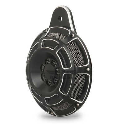 CNC vágott él vágott fekete kürt burkolat túra Kürt készlet harley nagy ikerkürthöz FLT Touring 1991-2020