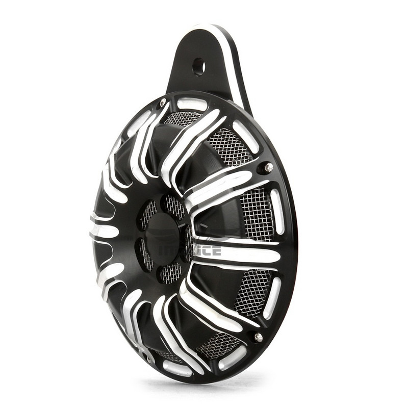 CNC vágott él vágott fekete kürt burkolat túra Kürt készlet harley nagy ikerkürthöz FLT Touring 1991-2020