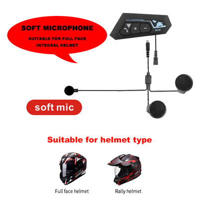 Bluetooth 5.0 motoros sisak fejhallgató vezeték nélküli kihangosító sztereó fülhallgató motoros sisak fejhallgató MP3 hangszóró telefonhoz GPS