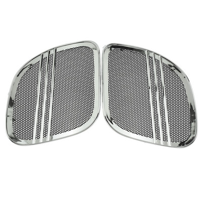 Motorkerékpár háromsoros hangszóró rácsborítás fekete/króm burkolat Harley Touring Road Glide FLTRX Special FLTRXS Ultra 2015-2021-hez