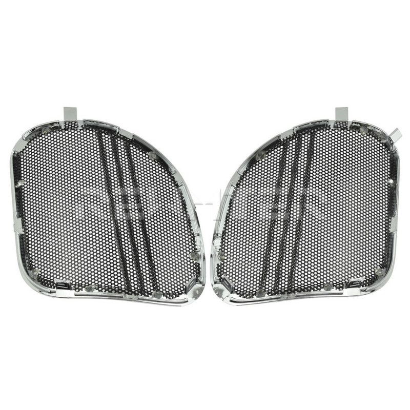 Motorkerékpár háromsoros hangszóró rácsborítás fekete/króm burkolat Harley Touring Road Glide FLTRX Special FLTRXS Ultra 2015-2021-hez