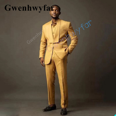 Gwenhwyfar 2022 új divatos stílus, egyedi vőlegény szmoking pontgallér, fekete bársony blézer férfi alkalmi öltöny, 2 részes esküvőre