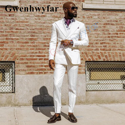 Gwenhwyfar 2022 új divatos stílus, egyedi vőlegény szmoking pontgallér, fekete bársony blézer férfi alkalmi öltöny, 2 részes esküvőre