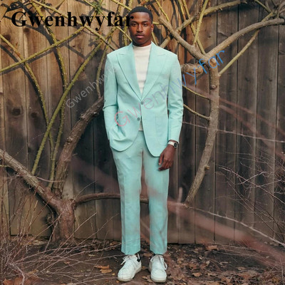 Gwenhwyfar 2022 új divatos stílus, egyedi vőlegény szmoking pontgallér, fekete bársony blézer férfi alkalmi öltöny, 2 részes esküvőre