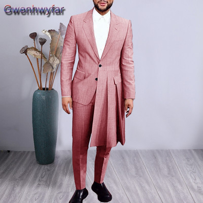 Gwenhwyfar férfi öltönyök 2020. őszi divat patchwork, 2 db-os blézer nadrággal, egyedi készítésű esküvői parti ruha báli vőlegény szmoking