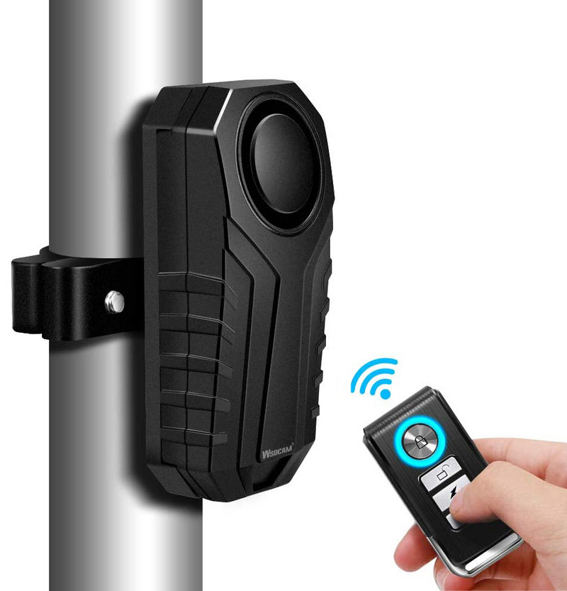 „Extractme“ motociklo įsilaužimo signalizacija su nuotolinio valdymo pulteliu 113DB belaidis vandeniui atsparus automobilio elektrinio dviračio apsaugos signalas