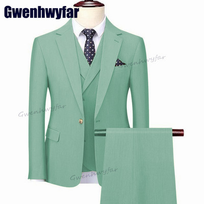 Gwenhwyfar 2023 kiváló minőségű férfi öltöny, üzleti blézer szettek, vékony szabású esküvői vőlegény szmokingok, divatos, 3 db-os ruhák, Terno Masculino