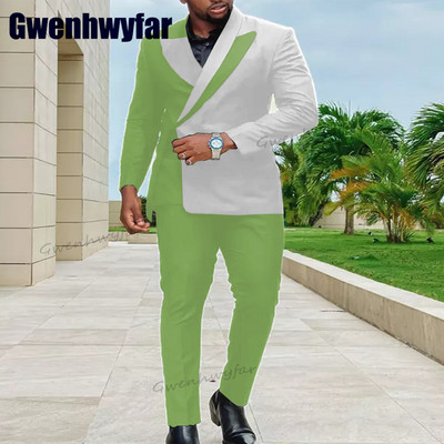 Gwenhwyfar luxus férfi öltönyök Slim Fit Peak hajtóka blézer szettek nadrágok 2023 új, 2 részes szett báli öltöny szmoking esküvői estélyi ruhák