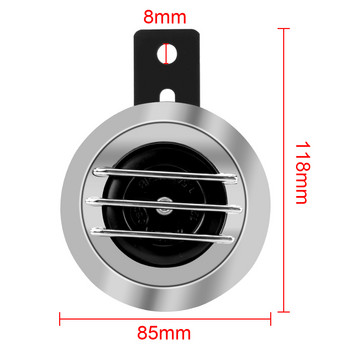 Кръгъл силен клаксон високоговорители Сигнал за мотоциклет 12V клаксон 1.5A 105db Комплект електрически клаксон за мотоциклет за скутер Мотопед Dirt Bike ATV
