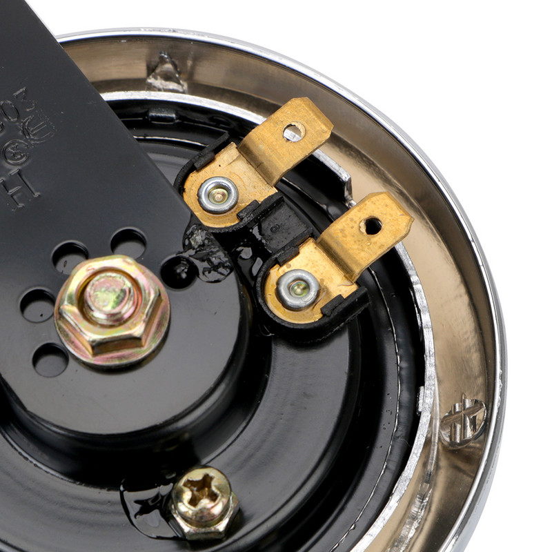 Kerek hangos kürt hangszórók jel motorkerékpárhoz 12V kürt 1,5A 105db motorkerékpár elektromos kürt készlet robogóhoz Moped Dirt Bike ATV