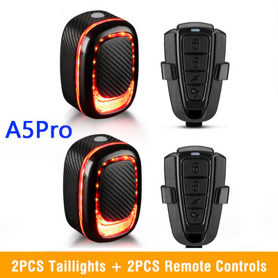 Anchtek dviračio galinių žibintų apsaugos nuo vagystės signalizacija išmanioji automatinio stabdžių jutiklio lemputė USB įkrovimo nuotolinio valdymo pultas vandeniui atspari motociklo signalizacija