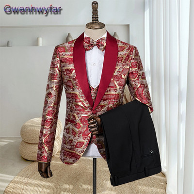 Gwenhwyfar fehér kendős hajtókás kockás férfi öltöny esküvőre Egyedi készítés, egysoros vőfély Mariage szmoking férfi dzseki nadrág