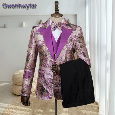 Gwenhwyfar fehér kendős hajtókás kockás férfi öltöny esküvőre Egyedi készítés, egysoros vőfély Mariage szmoking férfi dzseki nadrág