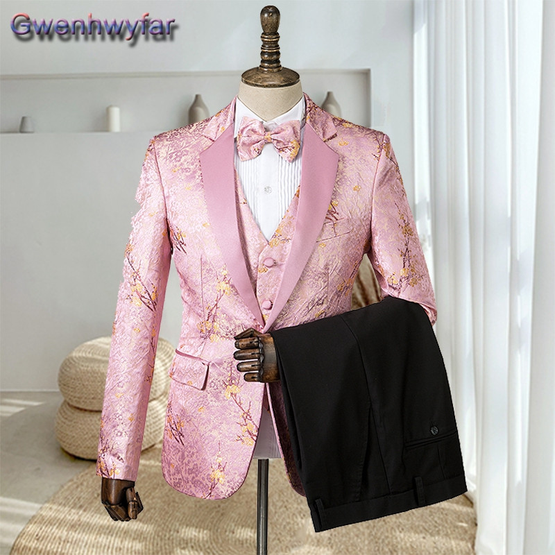 Gwenhwyfar fehér kendős hajtókás kockás férfi öltöny esküvőre Egyedi készítés, egysoros vőfély Mariage szmoking férfi dzseki nadrág