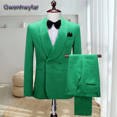 Gwenhwyfar kék férfi öltöny esküvői vacsorára, csúcsos hajtóka, egysoros vőfélyek szmokingok, egyedi Homme blézer mellény nadrág