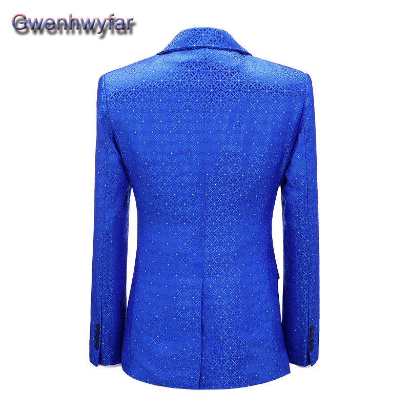 Gwenhwyfar kék férfi öltöny esküvői vacsorára, csúcsos hajtóka, egysoros vőfélyek szmokingok, egyedi Homme blézer mellény nadrág