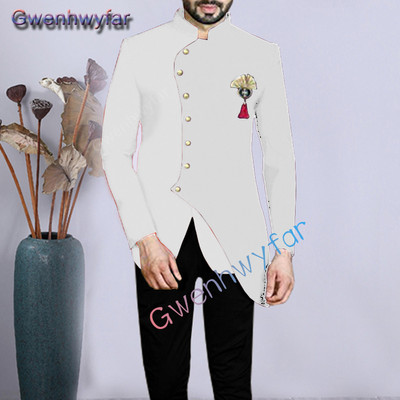 Gwenhwyfar hivatalos esküvői szmoking úri báli öltönyöknek, karcsú, 2 részes barát férfi öltönyök divat blézer szettek Costome Homme