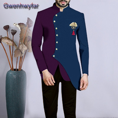 Gwenhwyfar hivatalos esküvői szmoking úri báli öltönyöknek, karcsú, 2 részes barát férfi öltönyök divat blézer szettek Costome Homme