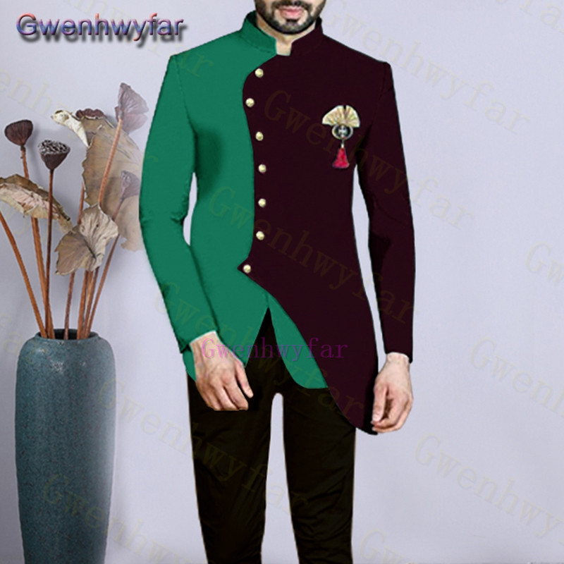 Gwenhwyfar hivatalos esküvői szmoking úri báli öltönyöknek, karcsú, 2 részes barát férfi öltönyök divat blézer szettek Costome Homme