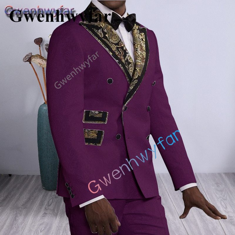 Gwenhwyfar Costume Homme férfi esküvői öltöny, bézs nyomatú, fekete pont, hajtókaparti vőfélyruha, kétrészes blézer nadrággal