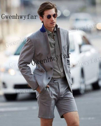 Gwenhwyf New Arrival Costume Homme Wedding Slim Fit Men Suit Masculino Terno Tuxedo Groom Prom Blazer Pants 2 бр.