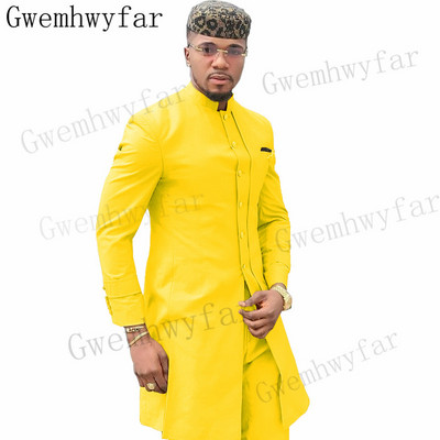 Gwenhwyfar világoskék 2 részes férfi öltöny jelmez Homme groomsmen legjobb esküvői öltönyök férfi vőlegény szmoking blézer