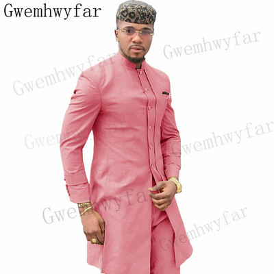 Gwenhwyfar világoskék 2 részes férfi öltöny jelmez Homme groomsmen legjobb esküvői öltönyök férfi vőlegény szmoking blézer