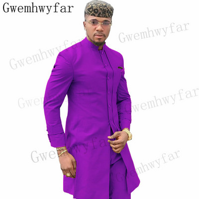 Gwenhwyfar világoskék 2 részes férfi öltöny jelmez Homme groomsmen legjobb esküvői öltönyök férfi vőlegény szmoking blézer