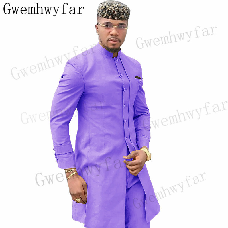 Gwenhwyfar világoskék 2 részes férfi öltöny jelmez Homme groomsmen legjobb esküvői öltönyök férfi vőlegény szmoking blézer