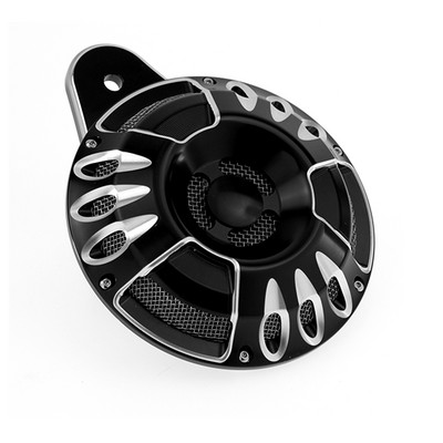 Motorkerékpár fekete kürtvédő tuskó alumínium Harley Touring Big Twin Cam 1991-2018 Sportster XL 883 07- 13 14 15 16 17 18