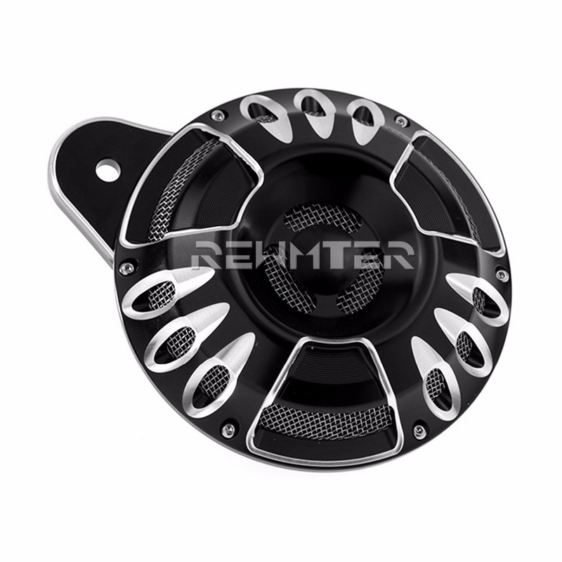 Motorkerékpár fekete kürtvédő tuskó alumínium Harley Touring Big Twin Cam 1991-2018 Sportster XL 883 07- 13 14 15 16 17 18