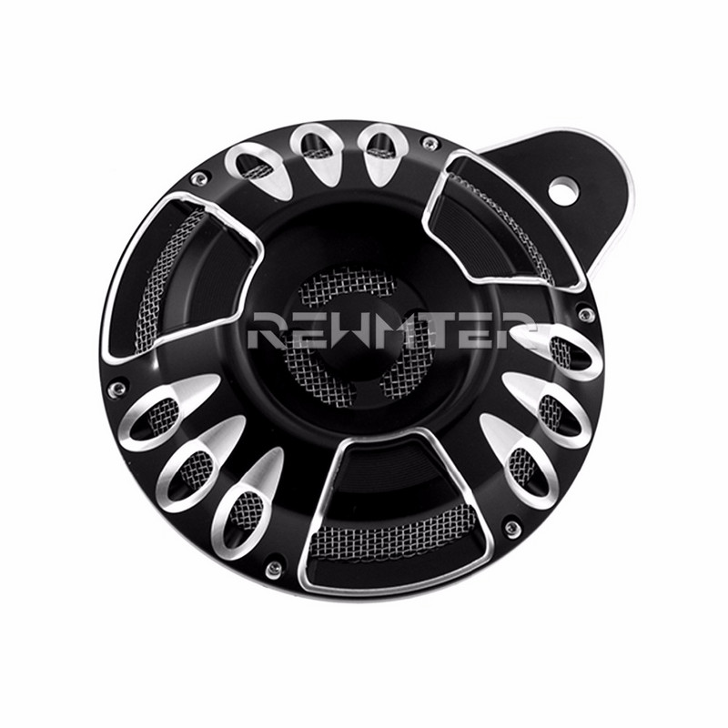 Motorkerékpár fekete kürtvédő tuskó alumínium Harley Touring Big Twin Cam 1991-2018 Sportster XL 883 07- 13 14 15 16 17 18